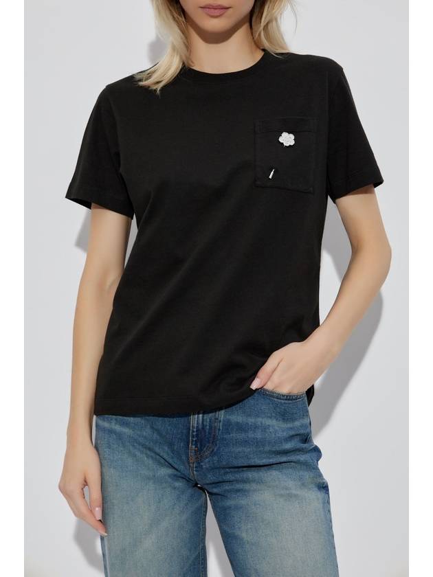 Kenzo T-shirt With Pocket, Women's, Black - KENZO - BALAAN 3