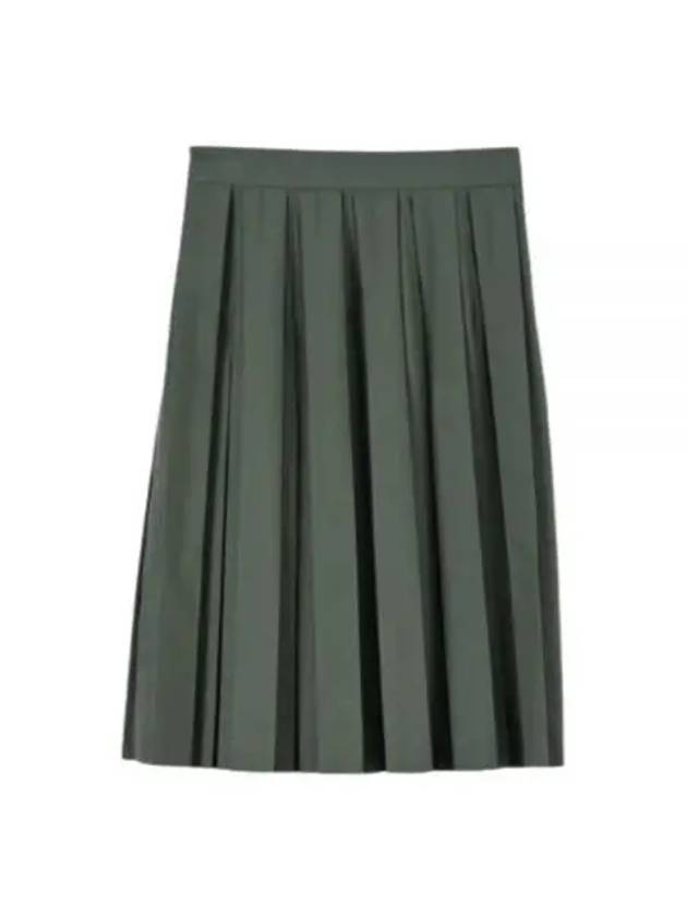 TICKET POCKET PLEATED SKIRT FADED GREEN WOSK0168S24HPC FGN ticket pocket pleated skirt - MARGARET HOWELL - BALAAN 1