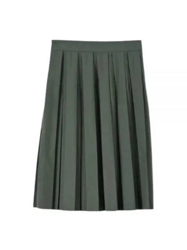 24 TICKET POCKET PLEATED SKIRT FADED GREEN WOSK0168S24HPC FGN - MARGARET HOWELL - BALAAN 1