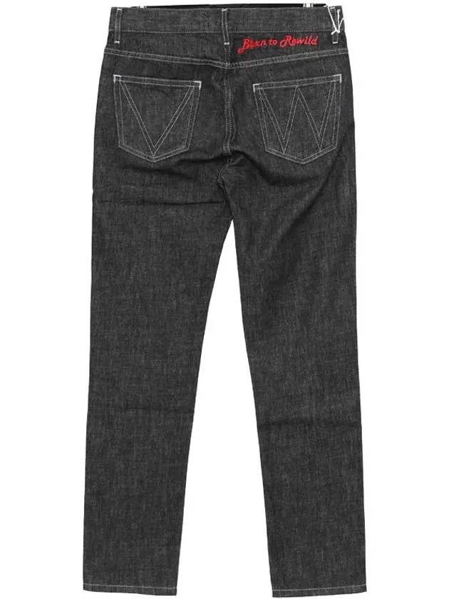 Men's Classic Tapered Organic Cotton Straight Jeans Black - VIVIENNE WESTWOOD - BALAAN 4