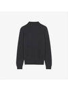 Fox Head Patch Polo Knit Top Anthracite Melange - MAISON KITSUNE - BALAAN 3