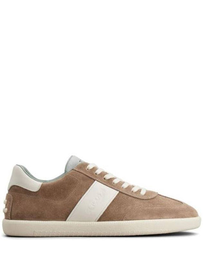 Logo Suede Low Top Sneakers Beige - TOD'S - BALAAN 2