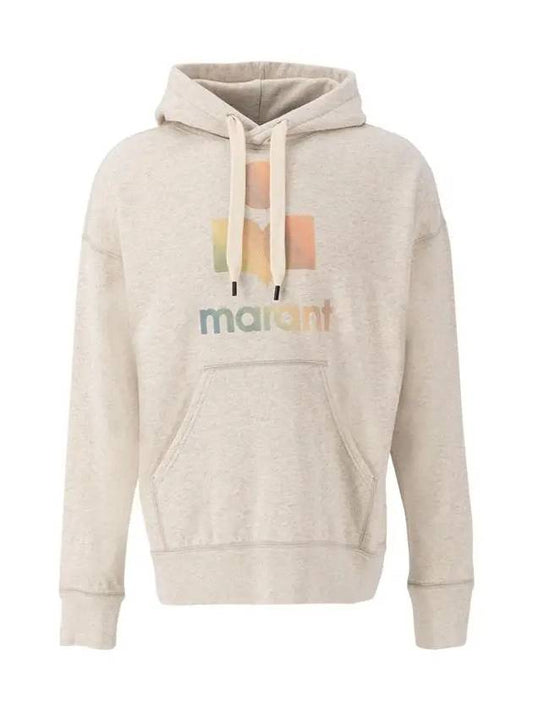 Men's MILEY Logo Print Hood Light Gray - ISABEL MARANT - BALAAN 2