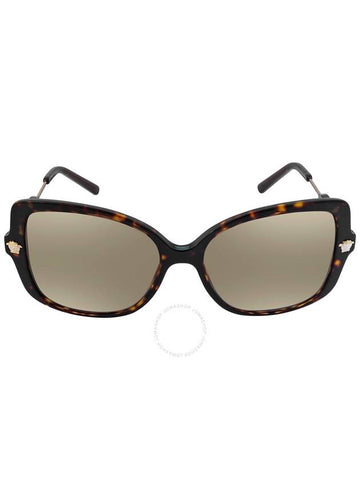 Versace Brown Gradient Mirror Gold Butterfly Ladies Sunglasses VE4390 108/6E 56 - VERSACE - BALAAN 1