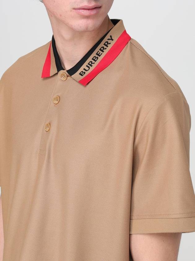 Logo Stripe Short Sleeve Polo Shirt Brown - BURBERRY - BALAAN 6