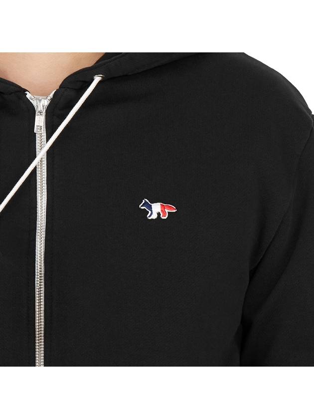 Tricolor Fox Patch Zip Up Hoodie Black - MAISON KITSUNE - BALAAN 11