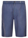 Raw Edge Cotton Bermuda Shorts Blue - MAISON MARGIELA - BALAAN 1