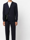 Cashmere Back Stitch Cardigan Navy - MAISON MARGIELA - BALAAN 4