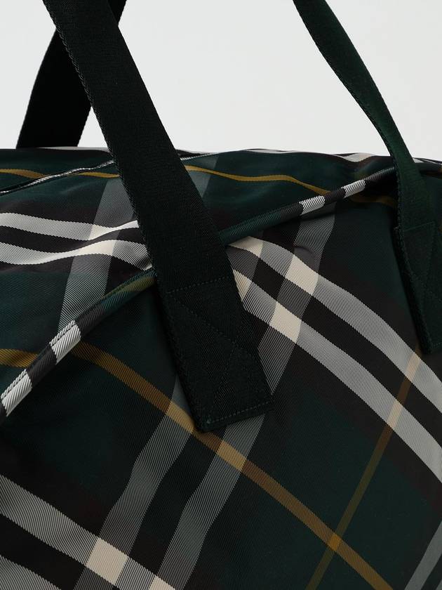 Shield Check Pattern Large Duffel Bag Green - BURBERRY - BALAAN 5