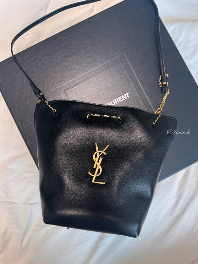 Pochon Lambskin Cross Bag Black - SAINT LAURENT - BALAAN 5