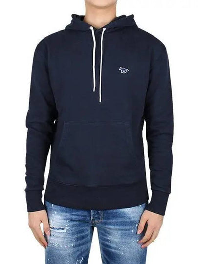 Navy Fox Patch Classic Cotton Hoodie Navy - MAISON KITSUNE - BALAAN 2