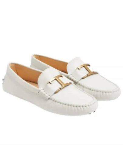 Women's T Timeless Gommino Leather Driving Shoes White - TOD'S - BALAAN 2