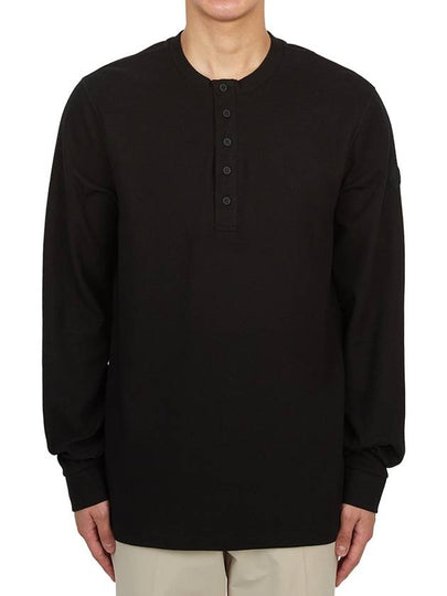 Men s Button Up Long Sleeve T Shirt Black - MONCLER - BALAAN 2