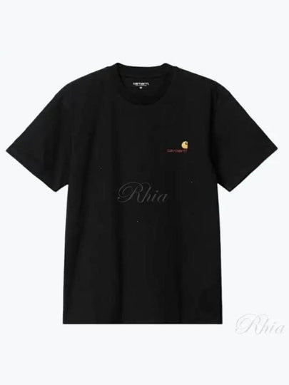 American Script Short Sleeve T-Shirt Black - CARHARTT WIP - BALAAN 2