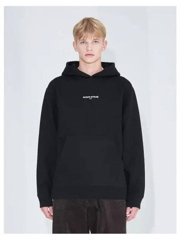 Men s Embroidered Cordless Hooded Sweatshirt Hoody Black Domestic Product GM0022082592295 - MAISON KITSUNE - BALAAN 1