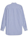 Black Heart Striped Shirt Blue AZ B018 051 1 - COMME DES GARCONS - BALAAN 3