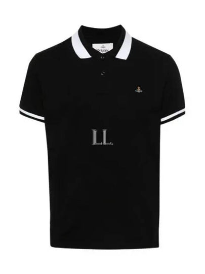 Classic ORB Logo Polo Shirt Black - VIVIENNE WESTWOOD - BALAAN 2