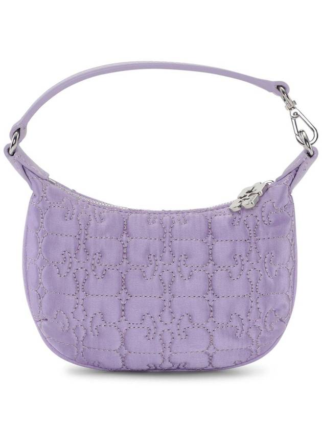 Butterfly Mini Flat Satin Pouch Shoulder Bag Light Lilac - GANNI - BALAAN 1