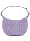 Butterfly Mini Flat Satin Pouch Shoulder Bag Light Lilac - GANNI - BALAAN 1