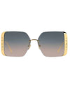 LV Moon Metal Square Sunglasses Gold - LOUIS VUITTON - BALAAN 1