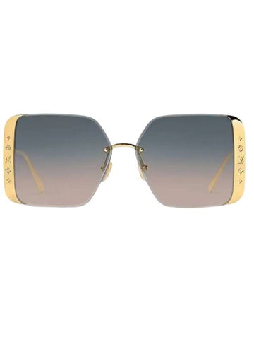 LV Moon Metal Square Sunglasses Gold - LOUIS VUITTON - BALAAN 1