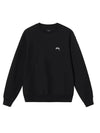 Overdyed Stock Logo Crew Neck Sweatshirt Black - STUSSY - BALAAN 1