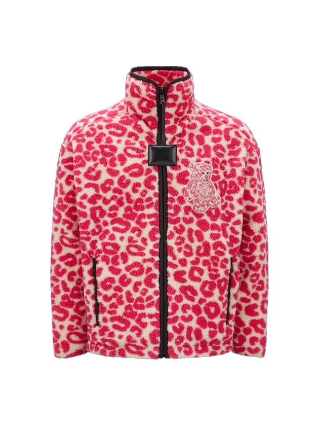 Teddy Zip-Up Jacket White Pink - MONCLER - BALAAN 1