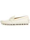 Kate Gommino Bubble Leather Driving Shoes Off White - TOD'S - BALAAN 4