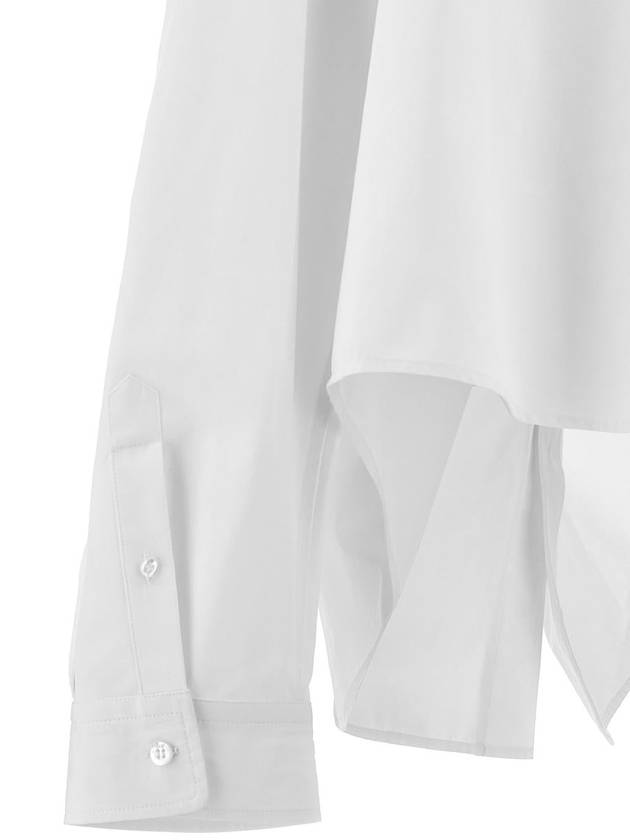 Balenciaga Asymmetric Shirt With Logo Embroidery - BALENCIAGA - BALAAN 4