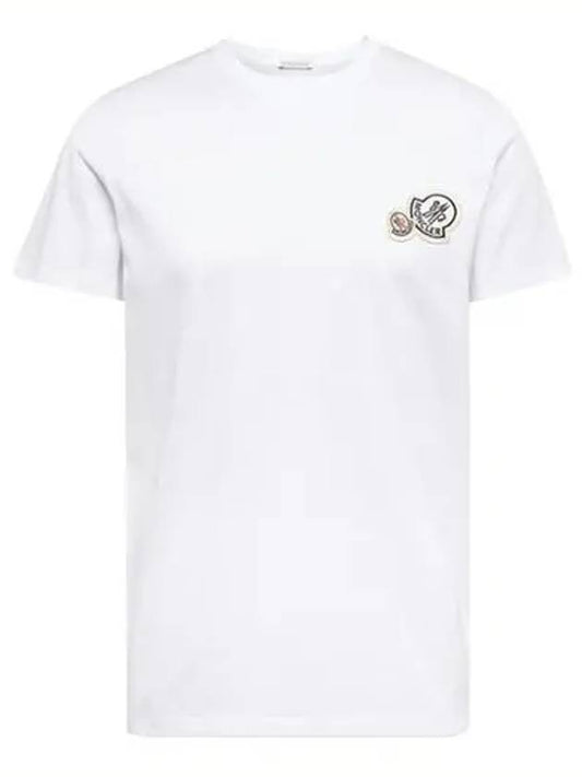 Double logo short sleeve t shirt white - MONCLER - BALAAN 2