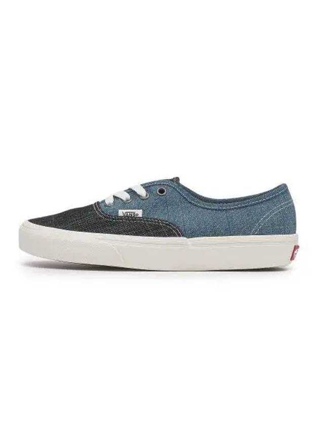 Authentic Threaded Denim Low Top Sneakers Blue - VANS - BALAAN 1