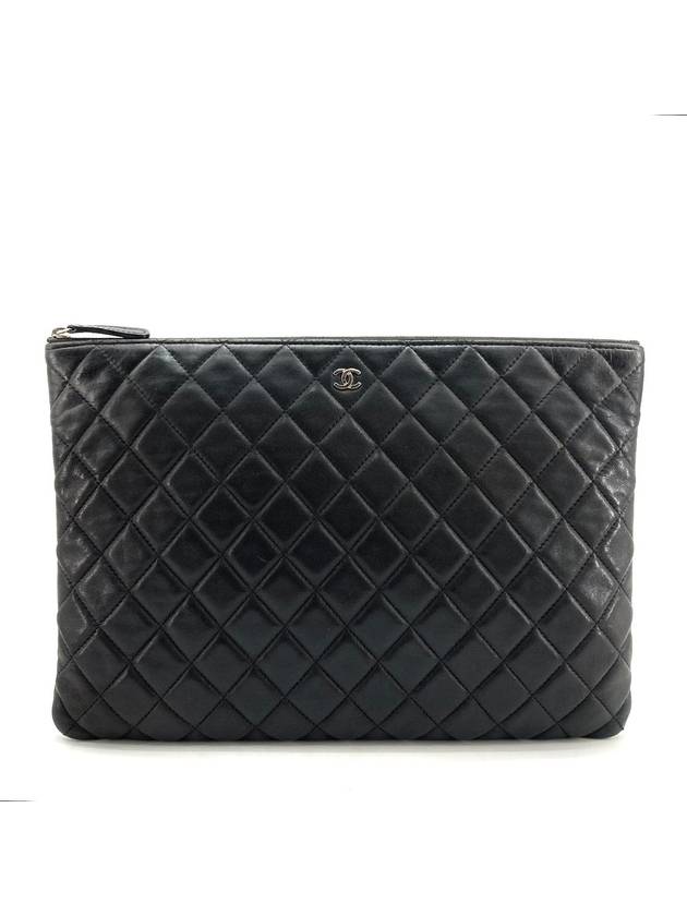 Chanel silver lambskin clutch large - PRADA - BALAAN 2