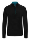 Zip Neck Merino Wool Knit Top Black - PAUL SMITH - BALAAN 2