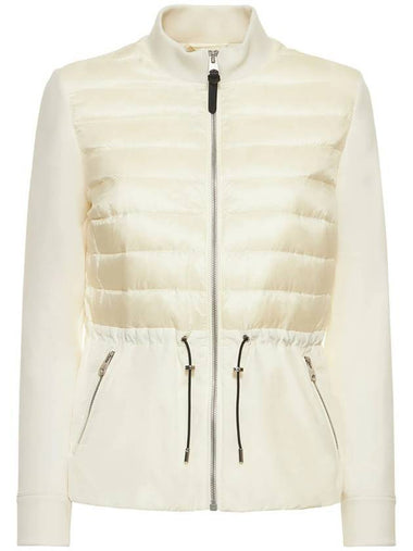 Women's joyce hybrid peplum zip-up jacket cream - MACKAGE - BALAAN 1