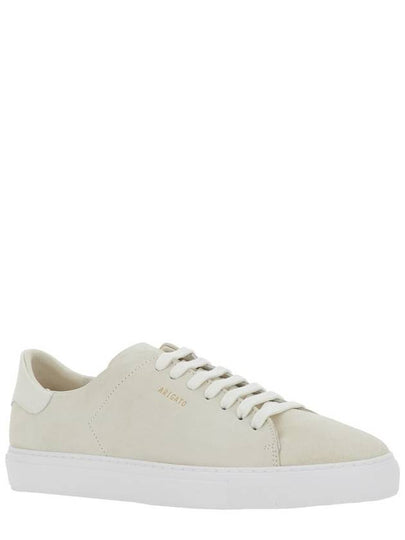 'Clean 90' Beige Low Top Sneakers With Logo Lettering On The Side In Suede Man - AXEL ARIGATO - BALAAN 2