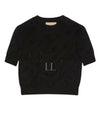 GG Interlocking Cashmere Knit Top Black - GUCCI - BALAAN 2