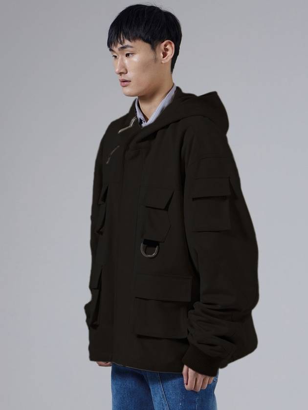 Suede Hooded Zip-Up Black - UNNORM IS DEAD - BALAAN 3