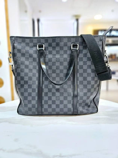 Men s Damier Graphite Canvas Tadao Tote Bag N51192 - LOUIS VUITTON - BALAAN 1