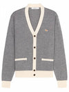 Baby Fox Bicolor Classic Cardigan Melange Grey - MAISON KITSUNE - BALAAN 1