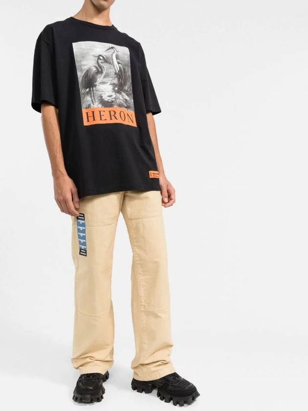 OS Heron BW Logo Print T-Shirt - HERON PRESTON - BALAAN 2