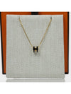 Mini Pop H Pendant Necklace Gold Noir - HERMES - BALAAN 2