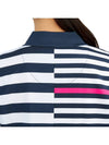 Women's Bold Stripe Golf PK Shirt White Navy - G/FORE - BALAAN 8