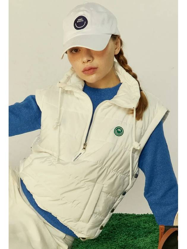 MONBIRDIE SMILE PADDING VEST MONBIRDIE SMILE PADDING ANORAK VEST WHITE - MONBIRDIE GOLF - BALAAN 6