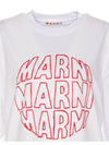 Logo Print Cotton Short Sleeve T-Shirt White - MARNI - BALAAN 5