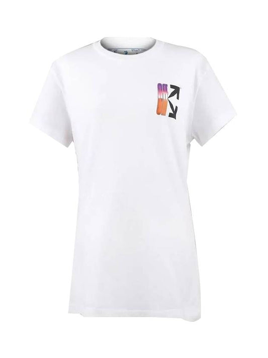 gradient arrow slim fit short sleeve t-shirt white - OFF WHITE - BALAAN.