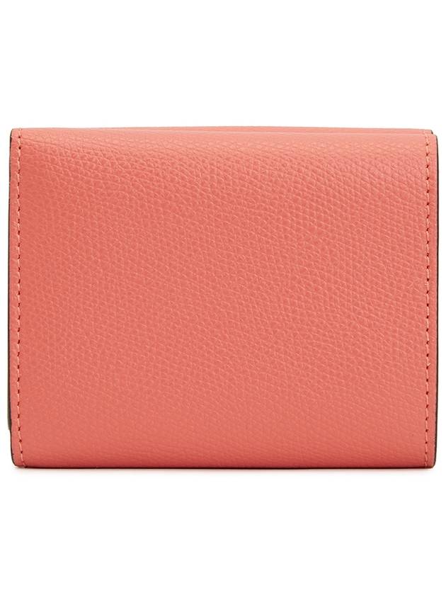 FF Diamond Calf Leather Half Wallet Pink - FENDI - BALAAN 3