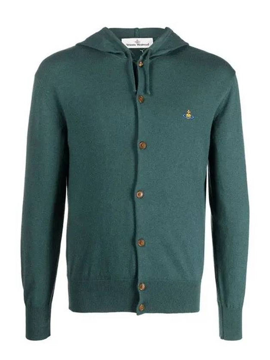 Logo Hooded Cardigan Green - VIVIENNE WESTWOOD - BALAAN 2