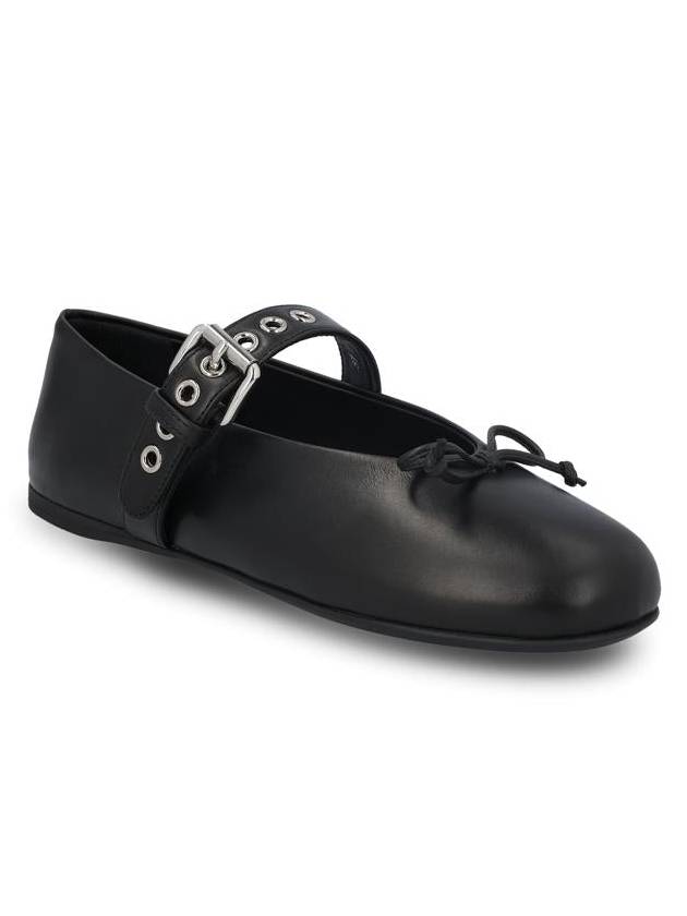 Leather Ballerinas Black - MIU MIU - BALAAN 3