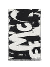 Graffiti Muffler Black Ivory - ALEXANDER MCQUEEN - BALAAN 1