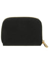 Women's Gancini Logo Zipper Card Wallet Black - SALVATORE FERRAGAMO - BALAAN 4